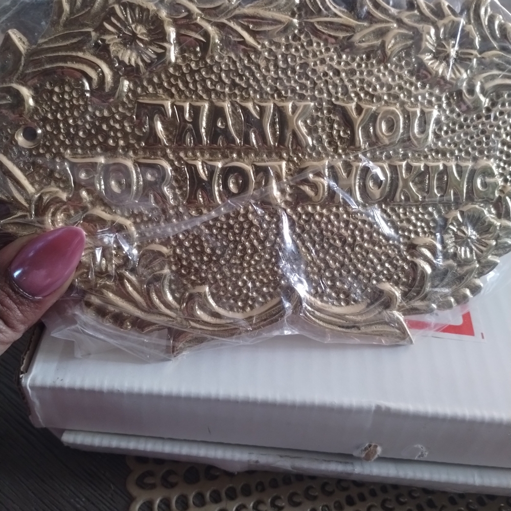 Gold Decorative Thank You Plaque
